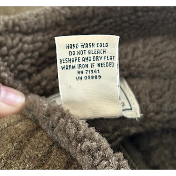 LL Bean Men Lambswool Sherpa Lined Sweater Jacket M Preppy Outdoor Grandpa Gorp - Picture 12 of 15